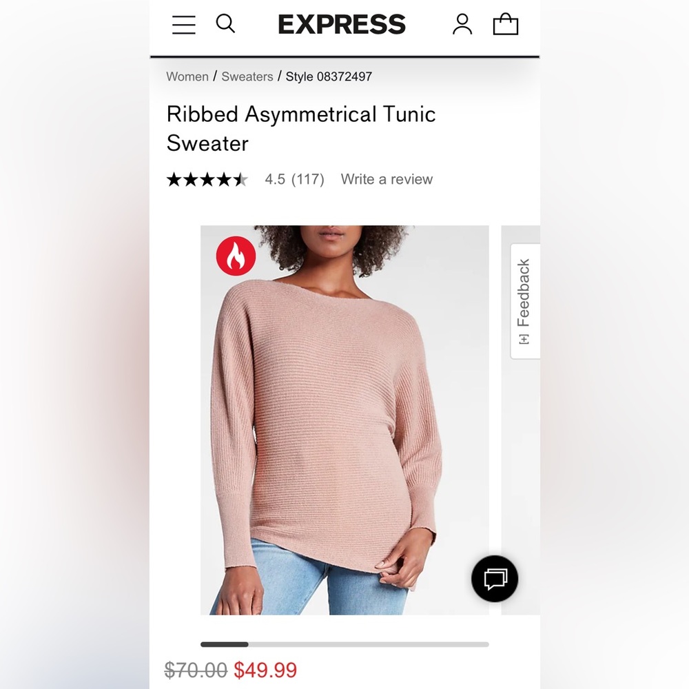 Express Asymmetrical Sweater